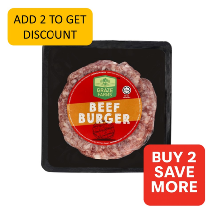 GRAZE FARMS AUS BEEF BURGER PATTY 150G PACK